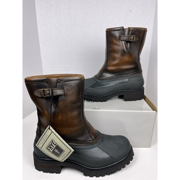 Frye Other - Frye Alaska Pull On Boots Men 7 Forest Multi Leather Rubber Duck Lug Waterproof